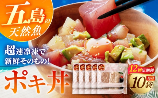 【全12回定期便】おまかせ旬魚のゴトポキ10パック(10食)セット 五島市/金沢鮮魚 [PEP063] 2230288 - 長崎県五島市