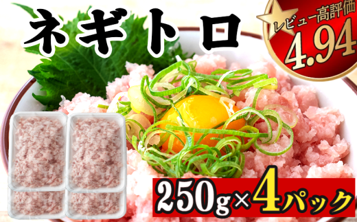 ネギトロ 1kg (250g x 4パック) まぐろ 鮪 マグロ ねぎとろ 新鮮 海鮮 魚 刺し身 刺身 マグロのたたき  2230836 - 高知県須崎市