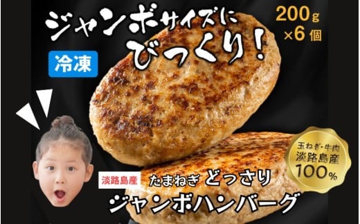 淡路島たまねぎどっさりジャンボハンバーグ 200g×6個