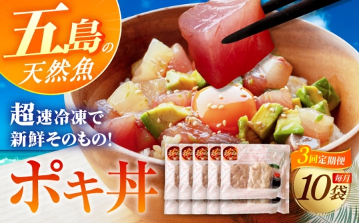 【全3回定期便】おまかせ旬魚のゴトポキ10パック(10食)セット 五島市/金沢鮮魚 [PEP061] 2230286 - 長崎県五島市