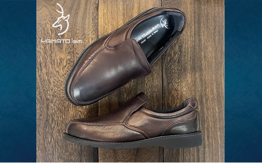 倭イズム ( ヤマトイズム ) 鹿革 4E シューズ 紳士靴 YAN221 （ ダークブラウン） 26.5cm【 ファッション 靴 シューズ 革製品 革靴 】 【 お洒落 レザーシューズ やわらかい 快適 履き心地 】 [№5990-6885]0867