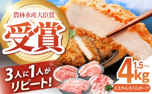 【選べる容量】ええやんさくらポーク 小林ファーム 豚肉 とんかつセット/ 三元豚 国産豚肉 ぶた肉 ロース とんかつ トンカツ モモ 豚バラ スライス ミンチ ひき肉 とんかつ 大容量 冷蔵 / 亀山市 / 小林ファーム[AMAB015]