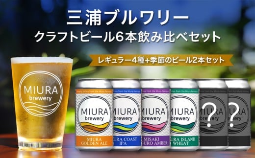 [三浦ブルワリー]クラフトビール定番4本と季節のビール2本飲み比べセット M110-001-02