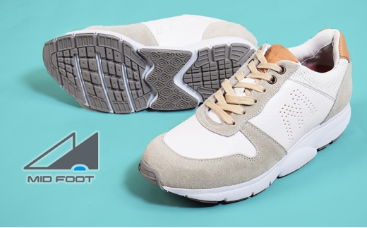 MIDFOOT ( ミッドフッド ) 婦人靴 レザースニーカー MF001JL ( ホワイト ) 4E 23.5cm [№5990-8893]0475