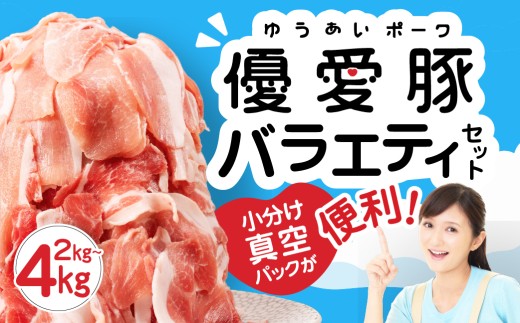 【18パック　4.5kg】国産 三元豚 真空パック 小分け 豚肉 優愛豚 豚こま切れ  2199001 - 愛知県豊橋市
