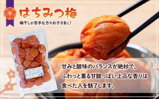 和歌山県白浜町のふるさと納税 訳ありつぶれ 梅干し はちみつ 700g×3パック 塩分 8％