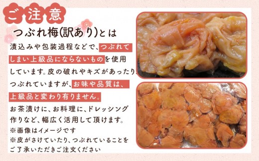 和歌山県白浜町のふるさと納税 訳ありつぶれ梅干し　かつお　700g　1パック 塩分 8％