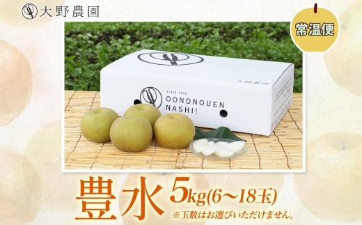梨5kg 豊水 6～18玉