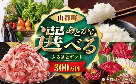 【あとから選べる】山都町ふるさとギフト 300万円分 米 牛肉 有機野菜 あか牛 馬刺し 定期便 山都 [YZX011]