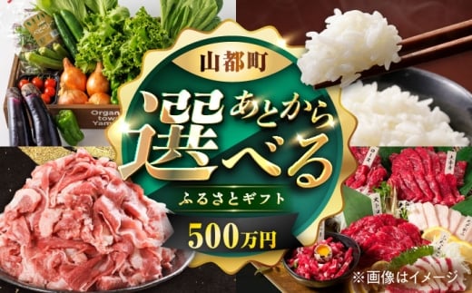 【あとから選べる】山都町ふるさとギフト 500万円分 米 牛肉 有機野菜 あか牛 馬刺し 定期便 山都 [YZX013] 1952474 - 熊本県山都町