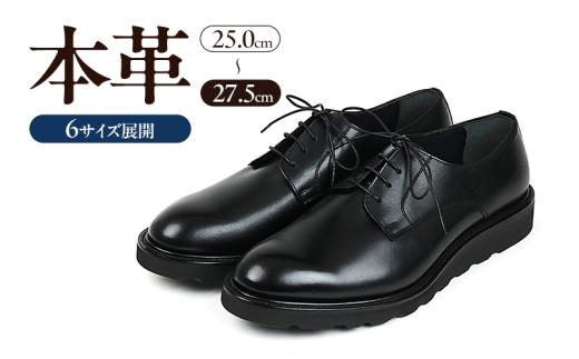 2288 カジュアルシューズプレーン 3Eウィズ BLACK(ブラック) メンズ ファッション 靴 シューズ 本革 25.0cm 