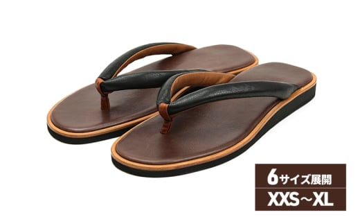 TUっKAKE BL/DBR(ブラック/ブラウン) ユニセックス ファッション 靴 シューズ 栃木レザー つっかけ XS(23.5cm〜24.0cm) 0891