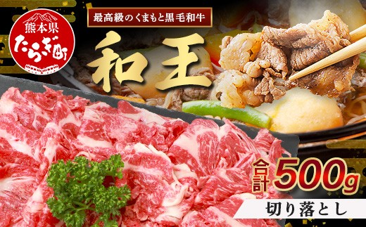 【発送月選択可】くまもと黒毛和牛(和王) 切り落とし 500g  ブランド牛 肉 きりおとし すきやき すき焼き 焼肉 焼き肉 牛肉 国産 プレミアム品質 122-0508 2237907 - 熊本県多良木町