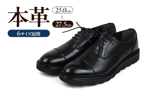 1288 カジュアルシューズ ストレートチップ 3Eウィズ BLACK(ブラック) メンズ ファッション 靴 シューズ 本革 25.0cm 