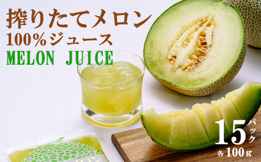 [ ベルファームつくば ] 搾りたて メロンジュース 100% 100g × 15パック [離島・沖縄配送不可][ メロンジュース メロン ジュース 100% 搾りたて めろん フルーツジュース フルーツ 果物 茨城県 つくば市 ]