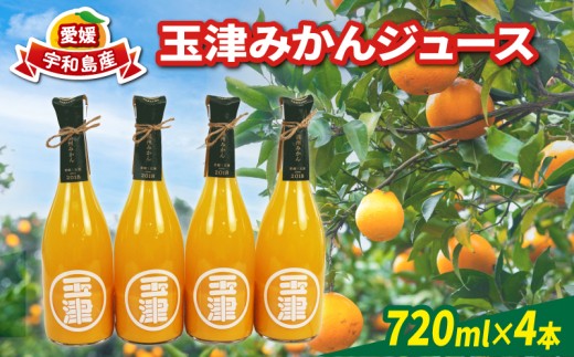 玉津 みかんジュース 温州みかん 720ml× 4本 玉津柑橘倶楽部 先行予約 100％ジュース ストレートジュース ジュース 愛媛みかん 愛媛蜜柑 愛媛ミカン うんしゅう みかん mikan 果物 フルーツ 柑橘 濃厚 甘い 甘味 蜜柑 産地直送 数量限定 国産 愛媛 宇和島 H018-072050 2244897 - 愛媛県宇和島市