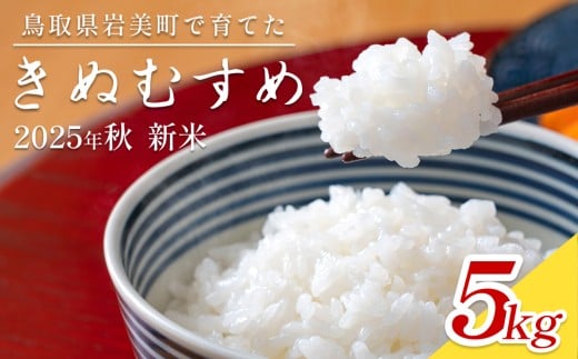【2025年産 先行予約】岩美のきぬむすめ 5kg 玄米｜鳥取 岩美 お米 おこめ コメ 国産 岩美町産 きぬむすめ 令和7年産【31018】