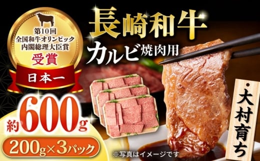 大村育ち 長崎和牛 カルビ焼肉セット 600g  / 牛肉 カルビ 焼肉 BBQ / 大村市 / おおむら夢ファームシュシュ [ACAA478] 2234973 - 長崎県大村市