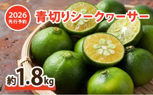 2026年 先行予約 青切り シークワーサー 約1.8kg ★西表島ふる～つらんど★ 果物 フルーツ