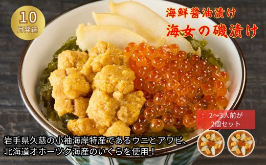 《 10月発送分 》「海女の磯漬け 250g×2箱セット」海鮮 醤油漬け 海の幸 丼の具 うに あわび めかぶ いくら ミックス ギフト 個包装 詰め合わせ 時短 おかず ごはん お茶漬け 冷凍 長期保存 人気 ランキング おいしい おつまみ