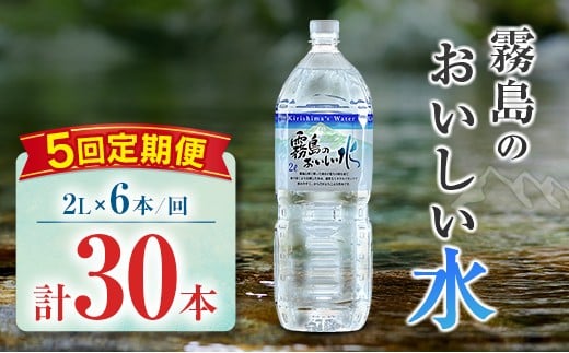 【定期便】 シリカ 天然水 霧島のおいしい水 2L 6本 5回 中硬水 ミネラルウォーター シリカ水 ケイ素 常温保存 備蓄 防災 宮崎県 2267447 - 宮崎県宮崎県庁