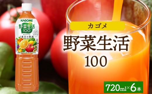 野菜生活100 オリジナル 720mlPET×6 ns038-058-6[ペットボトル 野菜ジュース 野菜生活 飲料 ドリンク 健康 野菜 果実 ミックスジュース ビタミン カリウム KAGOME カゴメ]