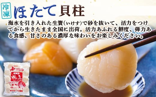 北隆丸冷凍ジャンボほたてセットほたて貝柱500g・ハーフボイルほたて500g