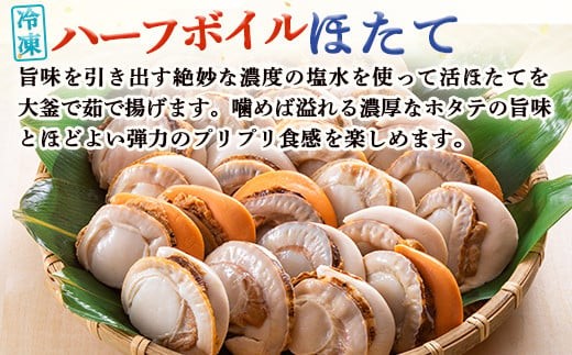 北隆丸冷凍ジャンボほたてセットほたて貝柱500g・ハーフボイルほたて500g