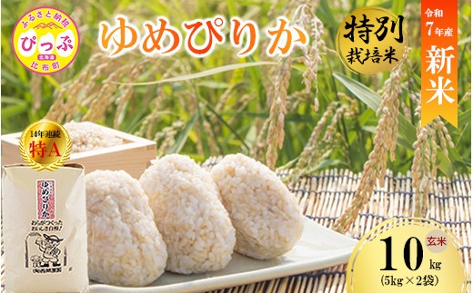 【先行予約】【西間農園】特別栽培米 ゆめぴりか みがき玄米 10kg JGAP認証農場 【1月から2月上旬発送】 米 お米 北海道米 特Aランク 国産 コメ 北海道 比布町 1005-052