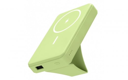 急速充電対応モバイルバッテリー 10000mAh MagSafe対応 ワイヤレス充電器【ピクニックグリーン】