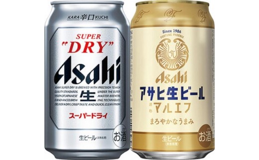 【博多大丸おすすめ品】アサヒスーパードライ&マルエフ　各350ｍｌ 6缶セット(計12缶）