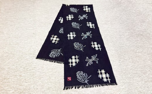 手織り作州絣 ロングテーブルクロス 1枚 360mm×1,800mm ／ 絣 手織り 作州絣 綿 民芸品 伝統工芸 岡山県 美咲町
