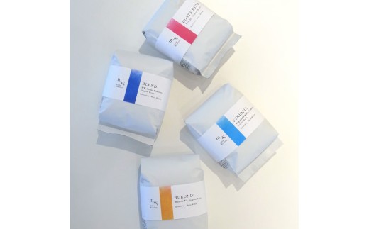 自家焙煎コーヒー200g(中挽き)・『ブレンド』『スペシャリティコーヒー』4種の詰め合わせ | 自家焙煎 ブレンド コーヒー 珈琲 4種 詰め合わせ 詰合せ 兵庫県 上郡町 2244664 - 兵庫県上郡町