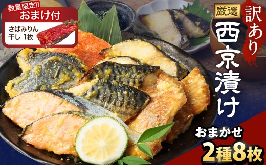 【訳あり】西京漬け おまかせ2種8枚セット