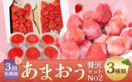 【予約受付・3回定期便】あまおう贅沢セット No2