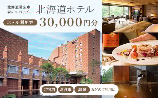 ＜北海道ホテル＞ご宿泊・お食事・温泉などに利用可能!ホテル利用券30,000円分【1371567】