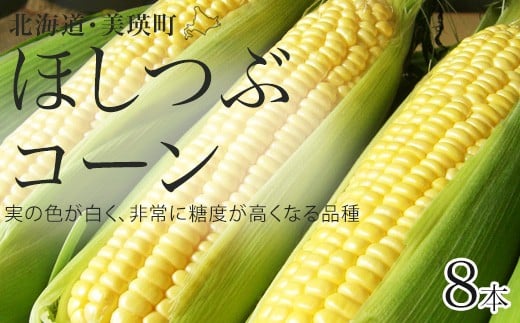 【先行予約】とうもろこし（ほしつぶコーン）8本 <令和8年産 >黒木農場 |とうもろこし 北海道 スイートコーン とうきび 夏野菜 美瑛産 北海道産 北海道産とうもろこし [009-32]