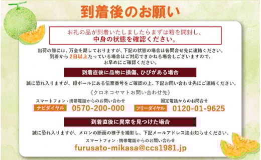 《数量・期間限定！！》とろける食感と甘い香り北海道三笠メロン2玉入（2.6kg以上）