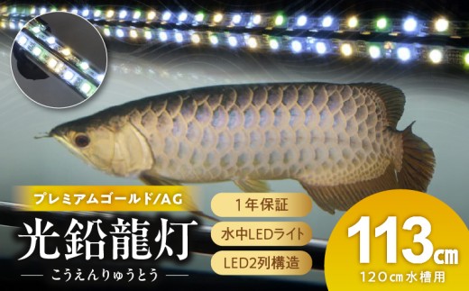 水槽全体を明るく照らし、鱗を際立たせる!金龍専用の高輝度水中ライト|AG120-EX
