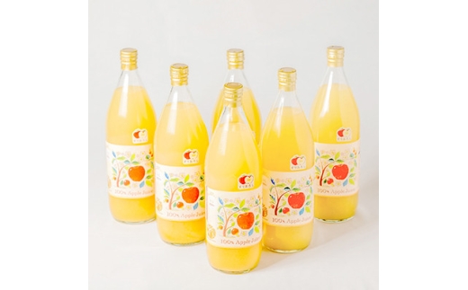 信州産りんごジュース(サンふじ すりおろし)1,000ml×6本【1654591】