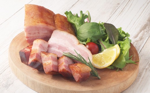岡山ピーチポークベーコン ブロック 350g / ピーチポークベーコン ベーコン ベーコンブロック 豚肉ベーコン ピーチポーク 豚肉 豚