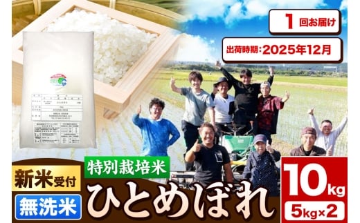 《新米受付》令和7年産【無洗米】特別栽培米 ひとめぼれ 10kg（5kg×2袋）秋田県産【2025年12月出荷】 2239011 - 秋田県由利本荘市