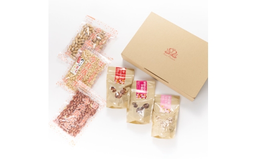 筑波山麓 落花生3種・豆菓子3種セット【1654391】