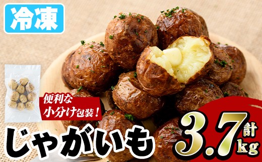 冷凍じゃがいも (計3.7kg・250g×15袋) ジャガイモ ニシユタカ にしゆたか 冷凍 ボイル 小分け 小玉 小さめ フライ アヒージョ スープ カレー シチュー 簡単調理 お弁当 おかず 野菜 赤土 【有限会社やまた水産食品】akn036-06