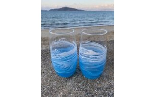 【福岡市】オーシャングラス　1個　420ml【ブルー系】