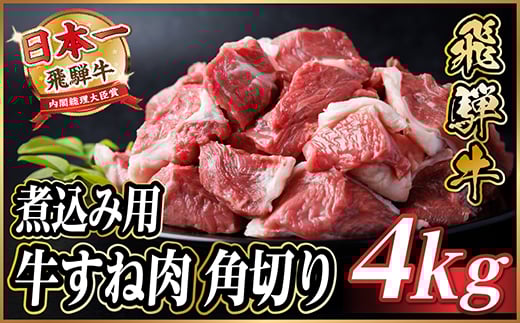 レビューキャンペーン実施中!飛騨牛 厳選牛すね肉 角切り 4kg(500g×8) A4～A5 訳あり【1650030】 2209509 - 岐阜県羽島市