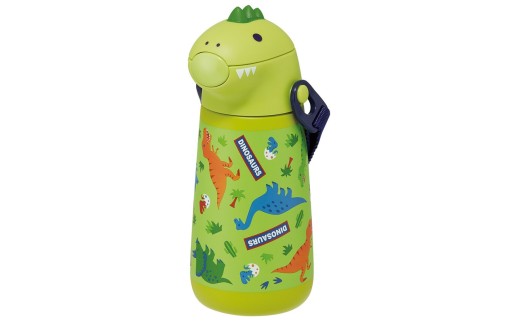 ダイカットストローステンレスボトル 370ml ディノサウルス スケーター〈skater〉 ディノサウルス 恐竜 ダイナソー 水筒 ステンレスボトル 奈良県 奈良市 なら 9-111 2240315 - 奈良県奈良市
