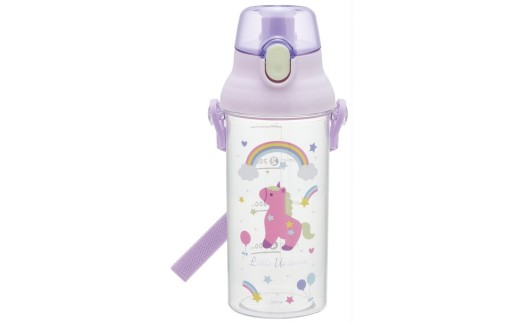 健康クリアマーカーボトル 480ml ユニコーン ユニコーン柄 〈スケーター skater〉 メルヘン 女の子 女子直飲み 水筒 子供 タイムマーカー 目盛り 付き 水筒 ボトル 奈良県 奈良市 なら 5-118 2240519 - 奈良県奈良市