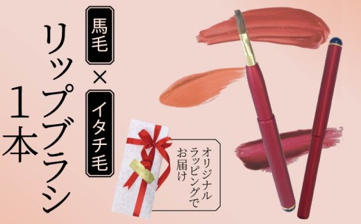 リップブラシ レッド キャップ付き イタチ 馬毛 メイク メイクブラシ 化粧筆 発色が良く 塗りやすい 持ち運び 携帯用 口紅 リップ シワ 高級 贈り物 プレゼント 母の日 誕生日 贈答品 ギフト 美容 メンズメイク 大阪府 松原市