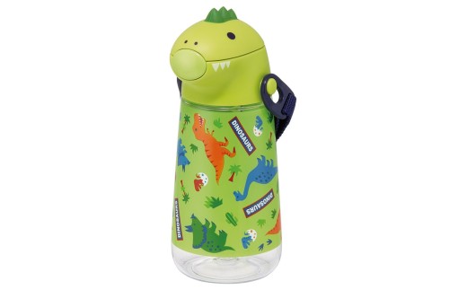 ダイカットストローボトル 420ml ディノサウルス スケーター[skater] ディノサウルス 恐竜 ダイナソー 水筒 透明 奈良県 奈良市 なら 6-339